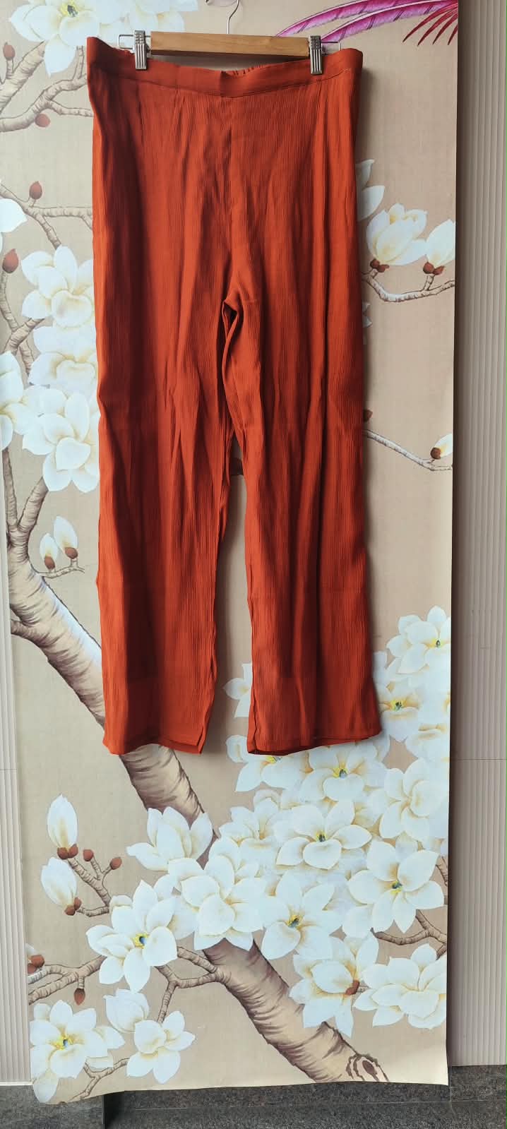 Pretty crush mulchanderi handwork suit set in rust