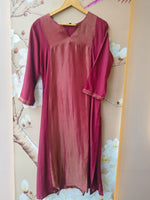 Pretty Mul chanderi maroon tissue suit set