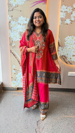 Premium soft dola silk lining farshi salwar suit set in red !! (Dispatch by Saturday) !