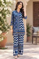 Premium gaji silk blue co ord set