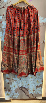 Premium gaji red n gold skirt