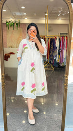 Flex cotton block printed can wear as one piece or a co ord set in pink