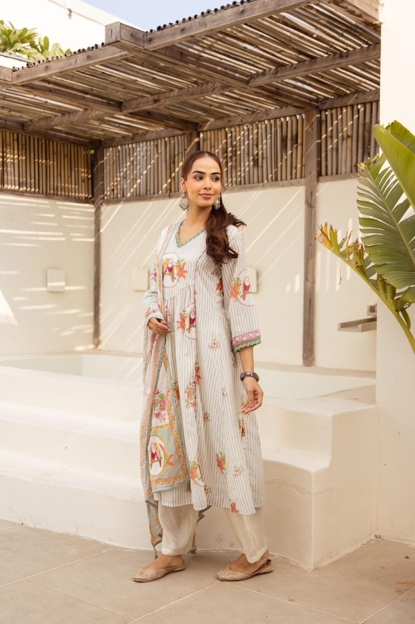 Cotton Mul digital print suit set
