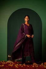 Soft modale purple full suit set (for actual colour refer video)