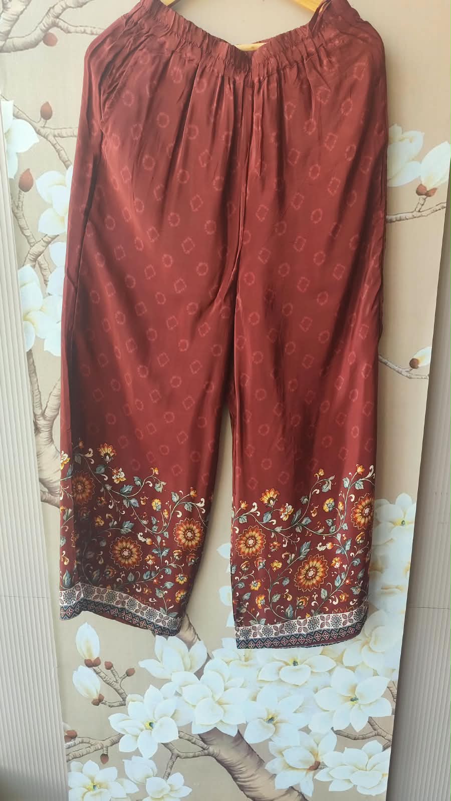 Premium ajrakh crepe co ord set with lining