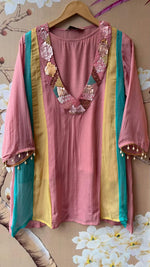 Pretty orgenza with inner and handwork in pink