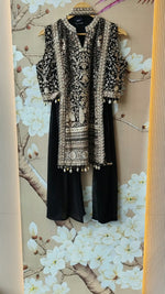 Pretty georgette fully embroidered suit set