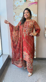 Super pretty pure crepe digital printed paired with plazzo pant