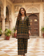 Vatican silk co ord set in green