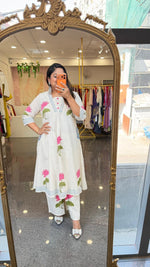 Flex cotton block printed can wear as one piece or a co ord set in pink