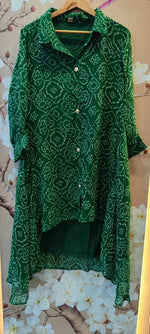 Pretty georgette in green Co ord