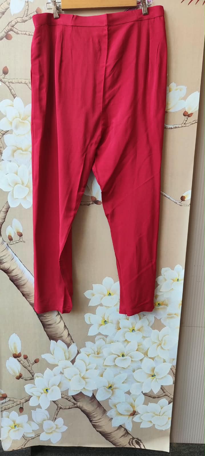 Premium chinon handwork suit set in red n pink