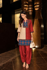 Designer crepe farshi salwar co ord