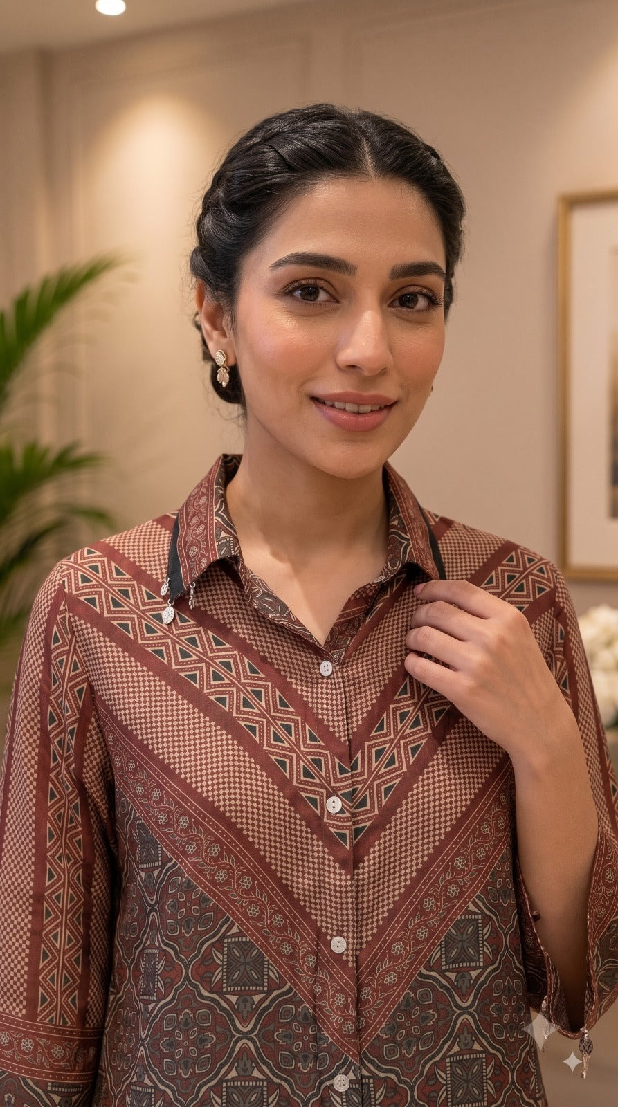 Wow crepe ajrakh co ord set