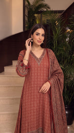 Pure crepe ajrakh suit set