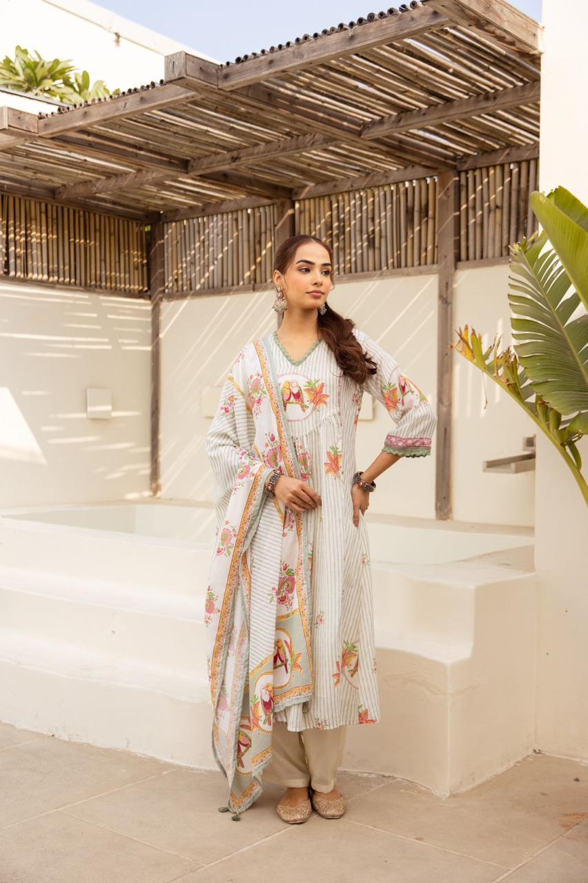 Cotton Mul digital print suit set