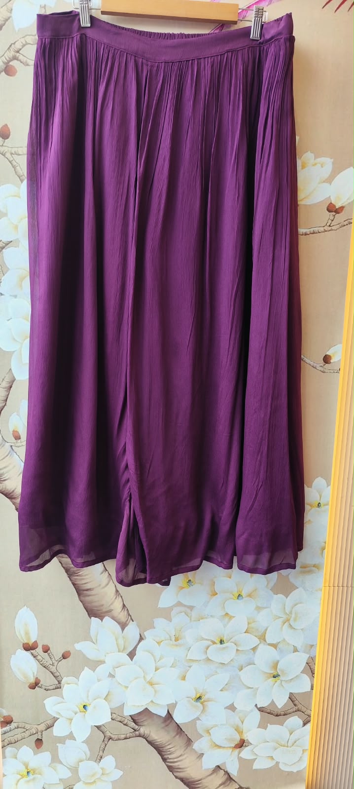 Premium chinon handwork plazzo setPurple