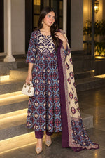 Pretty Patola cotton suit in purple