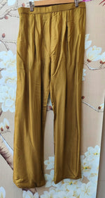 Mul silk digital printed full suit set in yellow