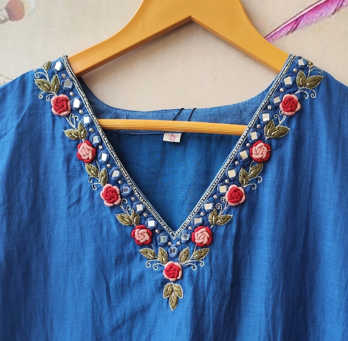 Wow Mul chanderi lakri patta farshi salwar in blue