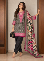 Pure crepe farshi salwar suit set with pure crepe dupatta