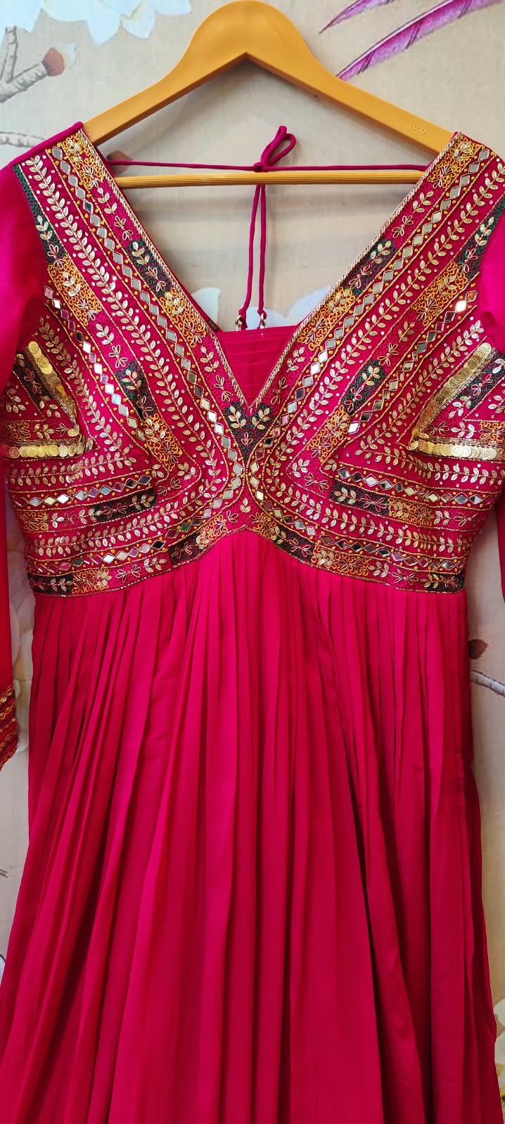 Premium chinon handwork gown with lining