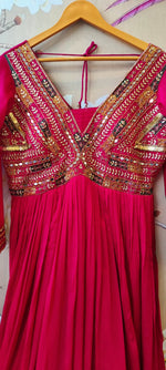 Premium chinon handwork gown with lining