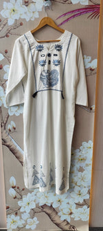 Super pretty indigo blue and white cotton suit set