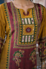 Designer pure crepe farshi salwar suit set in yellow n green