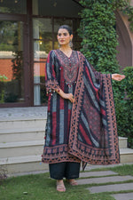 Super pretty dola silk designer ajrakh full suit set