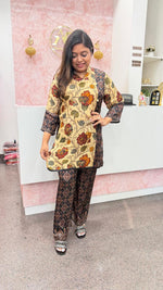 Pure crepe silk Kalamkari co ord set