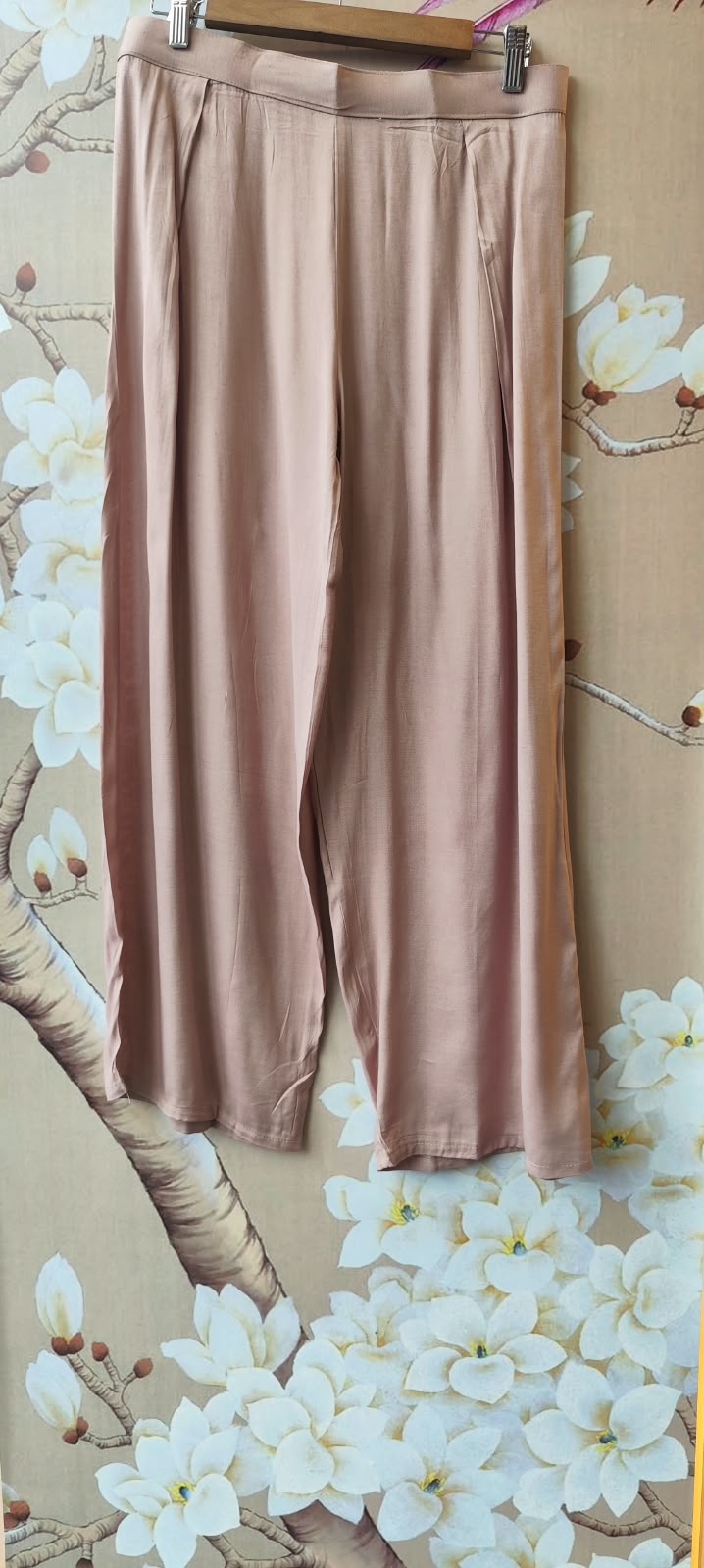 Pretty applique Mul chanderi Co ord in onion pink