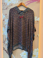 Pretty ajrakh crepe kaftan
