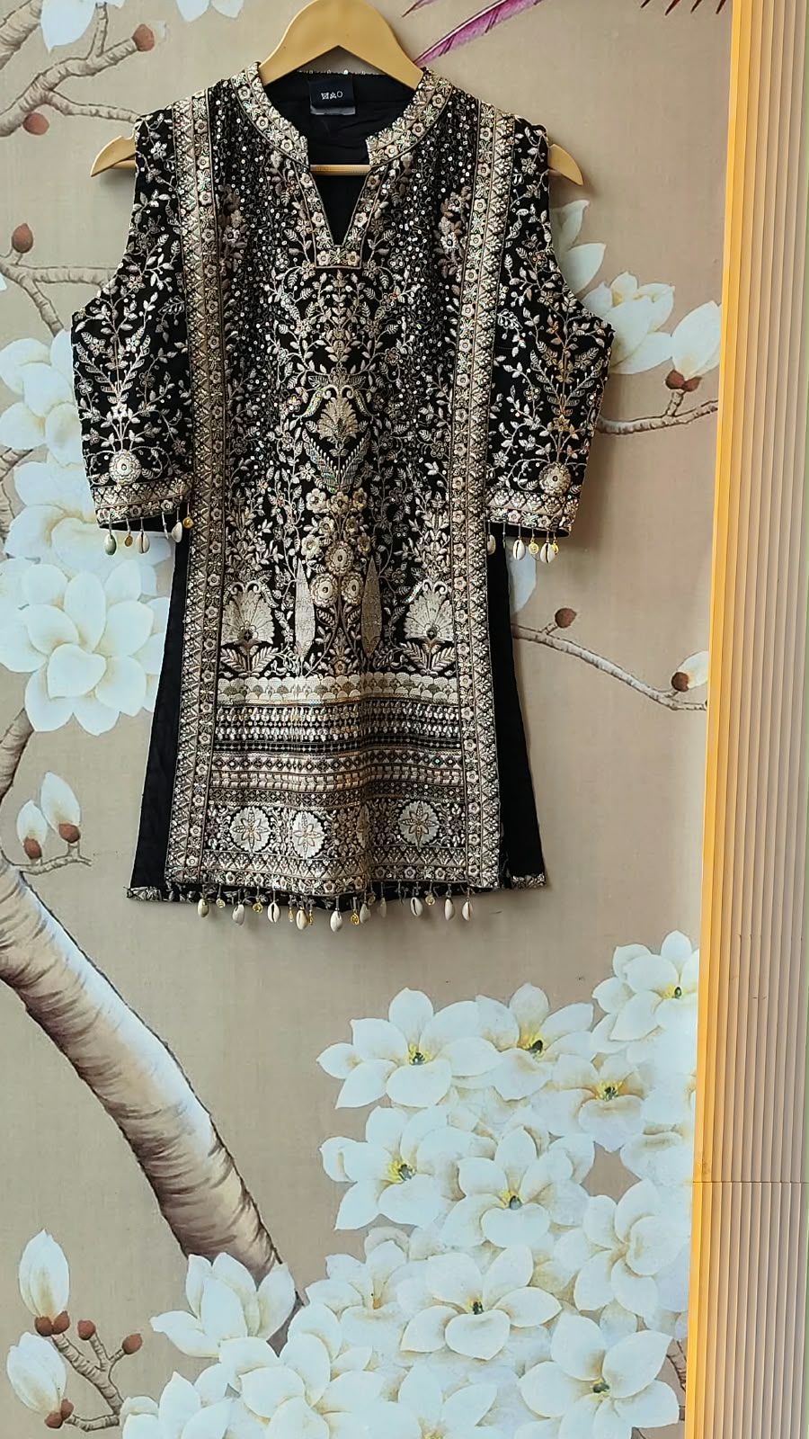 Pretty georgette fully embroidered suit set