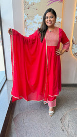 Pure Mul cotton in two tone with sequence detailing paired with designer pants! (Super soft highly recommended)