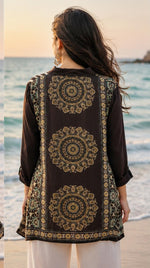 Pure crepe digital printed shirt