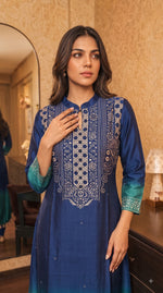 Premium gaji silk ombré kurta pant