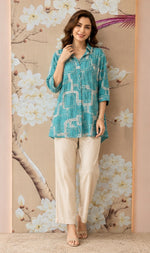 Pure Mul Chanderi embroidered with inner Co ord