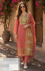 Jamdani with lace work and bead work