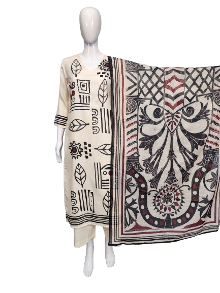 Smart Linen cotton kurta pant dupatta