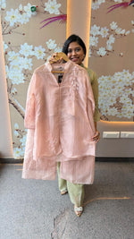 Pretty handwork salsa co ord in pink