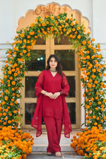 Pure orgenza true to red farshi suit set