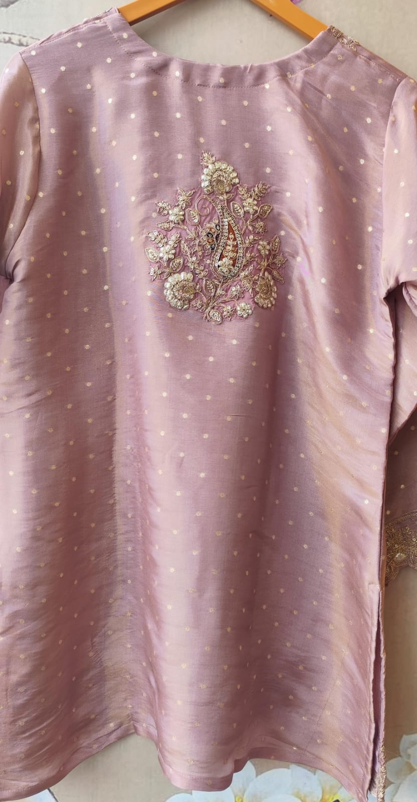 Tissue full Banarasi suit set with intricate zari detailing
