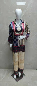 Premium gaji silk ajrakh co ord