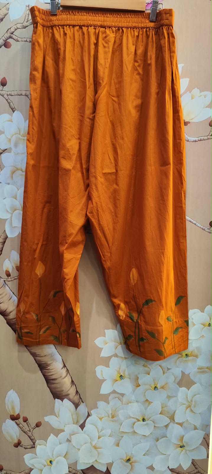Brush painted full suit set in orange