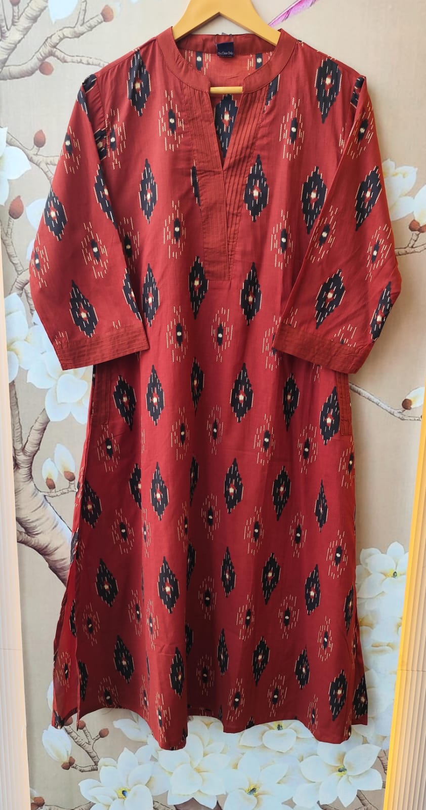 Ikkat print cotton kurta pant