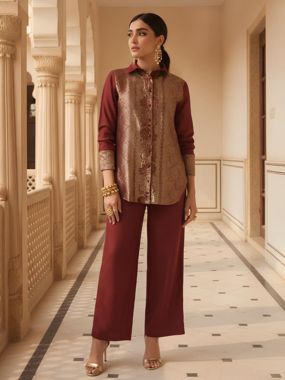 Premium brocade designer co ord set