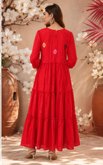 Super pretty Jamdani red dress