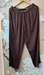 Pure crepe ajrakh suit set with lining in brown