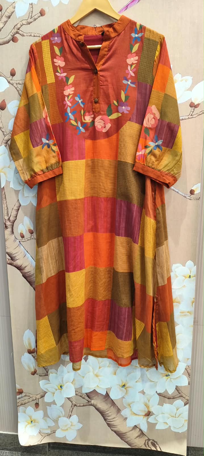 Pretty designer cotton brush painted kurta pant
